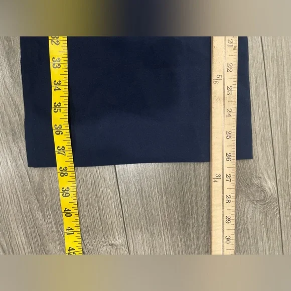 Veronica Beard Navy Blue Pearl Accent Adley Wide Leg Sailor Pants 6 - Picture 6 of 11